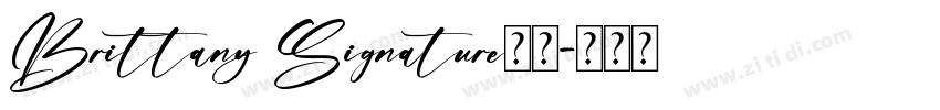 Brittany Signature字体字体转换 Brittany Signature字体字体转换